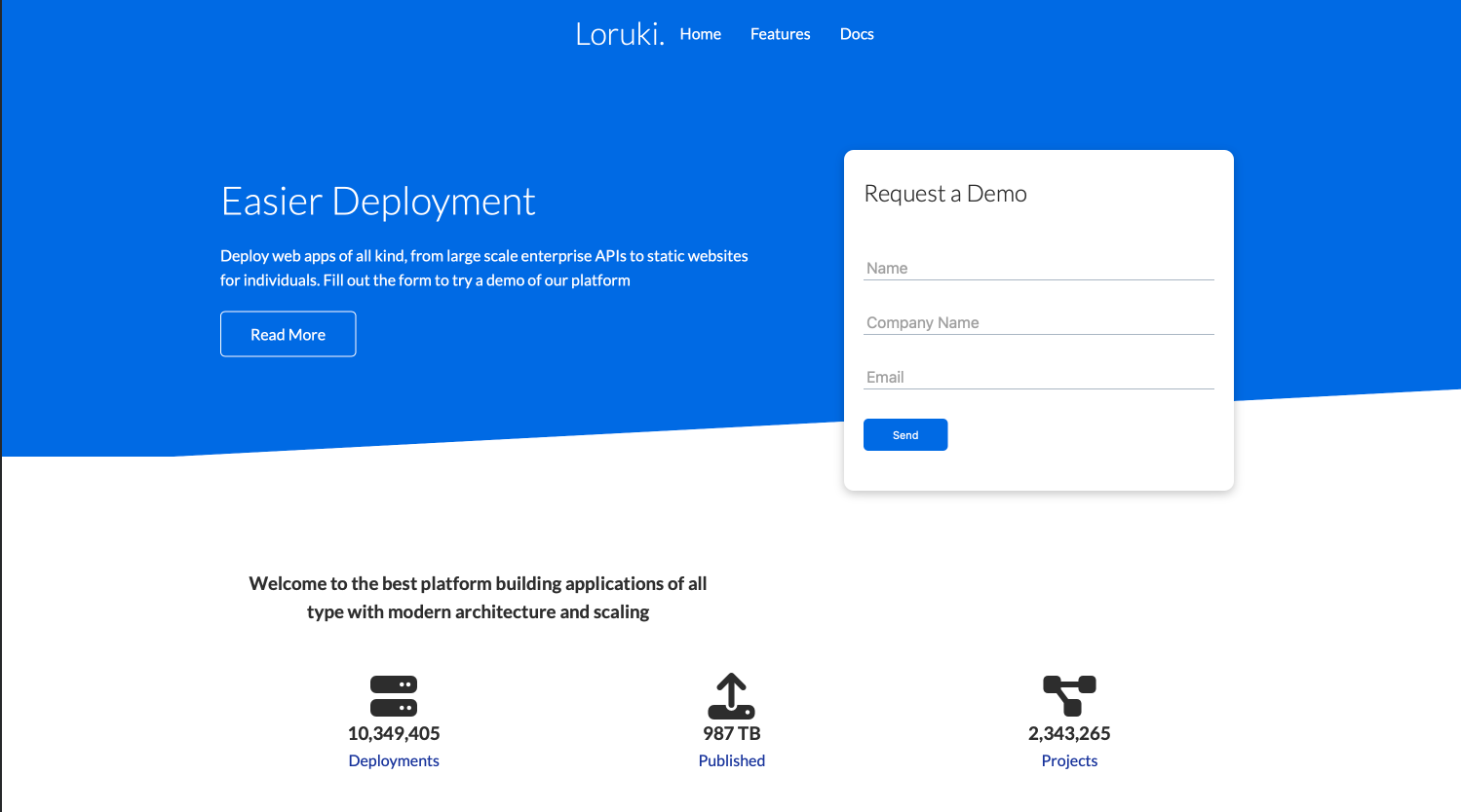 Loruki Cloud Hosting - Professional web development project showcase by LP Web Studio